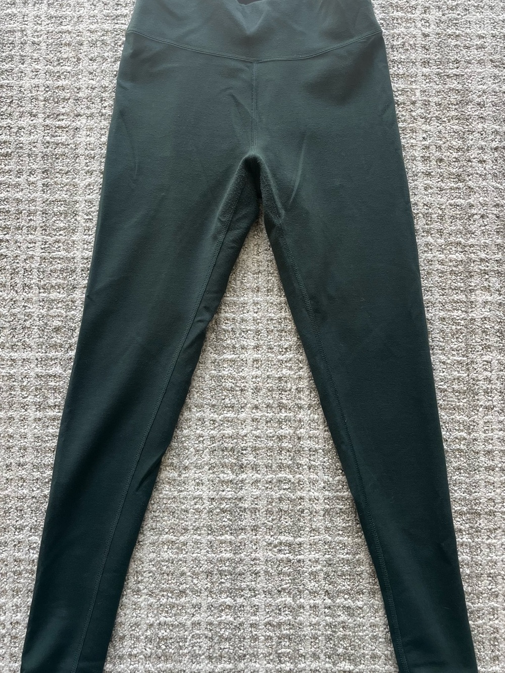 Express Green & Black High Rise Ankle Reversible Leggings Womens Small Stretch